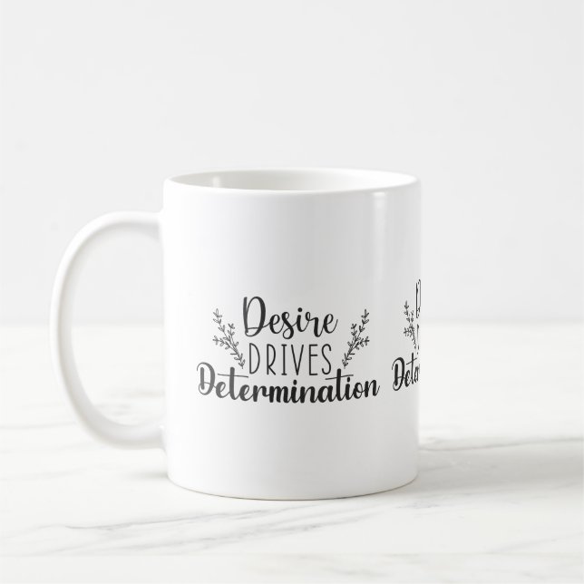 Caneca De Café Determinação das unidades de desejo - Hustle, Gym, (Esquerda)