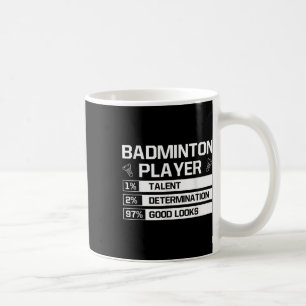 Caneca De Café Determinação de Talento de Jogador de Badminton Bo