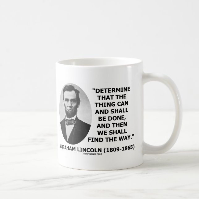 Caneca De Café Determine a coisa pode e será feito (Direita)