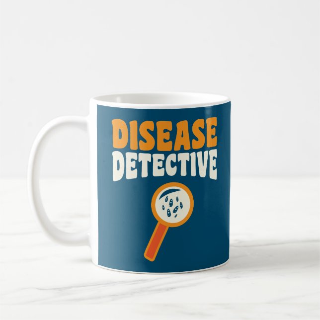 Caneca De Café Detetive da Doença - Epidemiologista Engraçado (Esquerda)