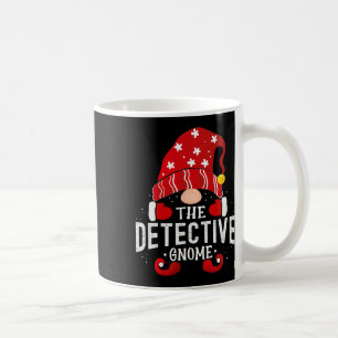 Caneca De Café Detetive Gnomo Correspondendo Pjs De Natal Para Fa