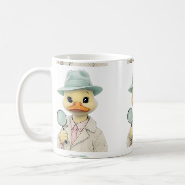 Caneca De Café Detetive Pastel Duck (Esquerda)