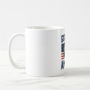 Caneca De Café Deus Abençoe a Águia Patriótica do Projeto Vetoria