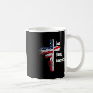 Caneca De Café Deus Abençoe a América 4 de Julho Patriota Cristão