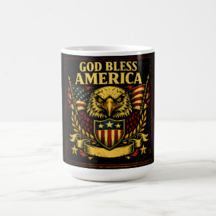 Caneca De Café Deus Abençoe a América – Fé Pátria Orgulho