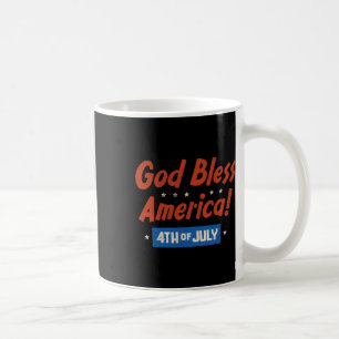 Caneca De Café Deus Abençoe a América Feliz 4 de Julho Patriótico