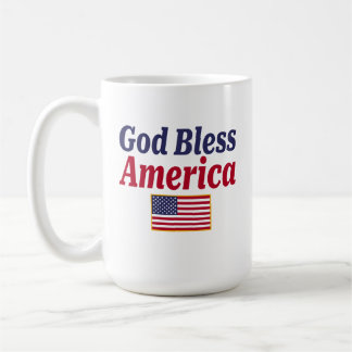 Caneca De Café Deus Abençoe a América Patriótica