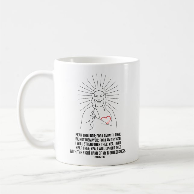 Caneca De Café Deus abençoe E Proteja-O. Teme que não (Esquerda)