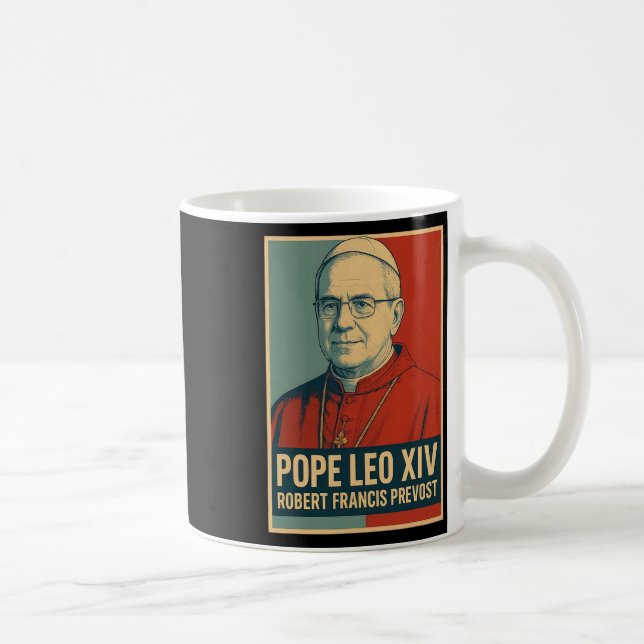 Caneca De Café Deus abençoe Leo Xiv 1 (Direita)