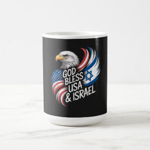 Caneca De Café Deus Abençoe os EUA Israel