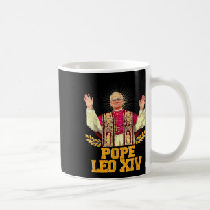 Caneca De Café Deus abençoe Papa Leo Xiv Papa Leo Xiv Papa Camisa