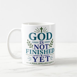 Caneca De Café Deus Ainda Não Terminou Escritura Inspiradora