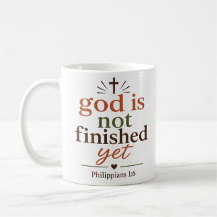 Caneca De Café Deus Ainda Não Terminou Verdade Bíblica Citação