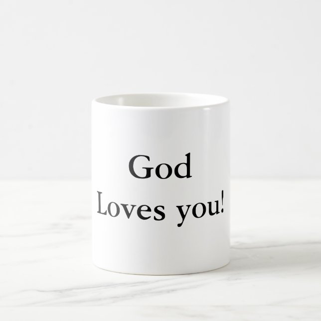 Caneca De Café Deus ama você! (Centro)