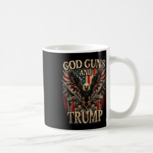 Caneca De Café Deus Armas E segundo De Arremessar A Bandeira Eagl