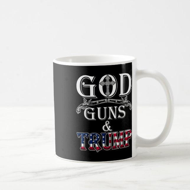 Caneca De Café Deus Armas E segundo De Camisa, Emenda À Camisa (Direita)