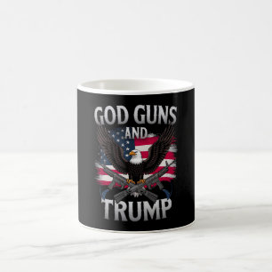 Caneca De Café Deus Armas E Vintagem De Bandeira Americana De Eag