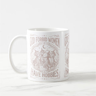 Caneca De Café Deus Celestial Retro Proíba as Mulheres de Ter Pas