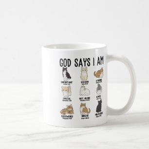 Caneca De Café Deus Cristão Diz Eu Sou Gata Jesus Garota Adolesce