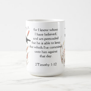 Caneca De Café Deus da escritura da bíblia eu sei o melro