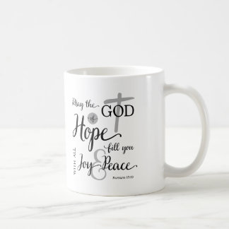 Caneca De Café Deus da Esperança Enche-te de Alegria e Paz