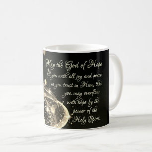 Caneca De Café Deus da esperança, verso da bíblia do 15:13 dos