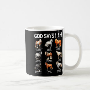 Caneca De Café Deus Diz Eu Sou Cavalo Cristã Garota Adolescente M