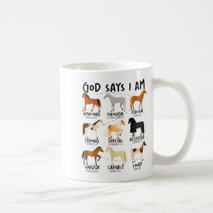 Caneca De Café Deus Diz Que Sou Cavaleiro, Mulheres Cristãs Menin