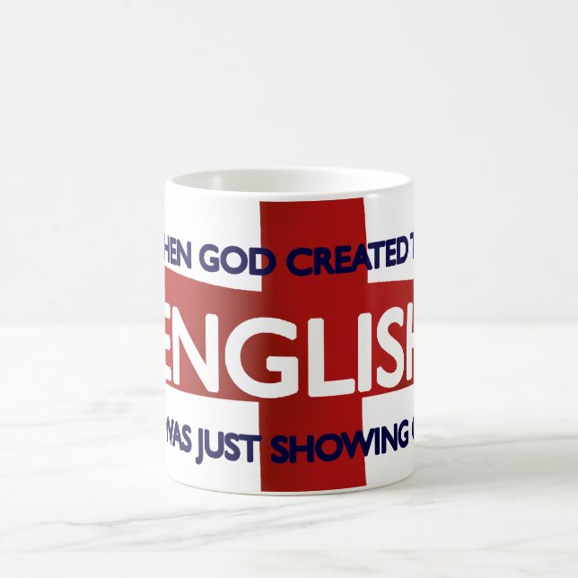 Caneca De Café Deus do dia de St George do inglês criado (Centro)