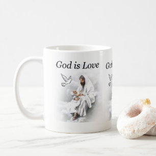 Caneca De Café Deus é amor, Jesus Mug