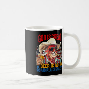 Caneca De Café Deus É Grande Cerveja É Boa E Kamala São Divertida