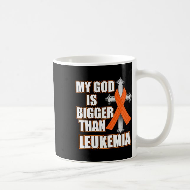 Caneca De Café Deus É Maior Do Que Leucemia - Oferta De Fita Lara (Direita)