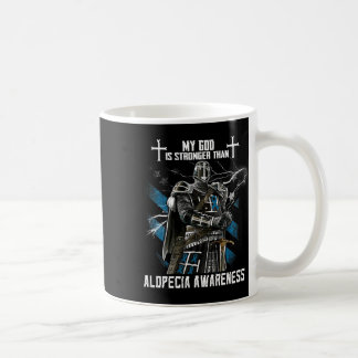 Caneca De Café Deus É Mais Forte Que A Consciência Da Alopécia