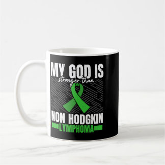 Caneca De Café Deus é mais forte que o linfoma não-Hodgkin