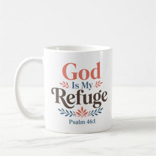 Caneca De Café Deus É Meu Refúgio Citação de Fé Cristã