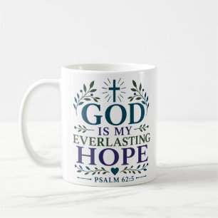 Caneca De Café Deus É Minha Esperança Eterna Encorajamento Bíblic