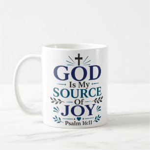 Caneca De Café Deus É Minha Fonte De Alegria Cota Daily Devotiona