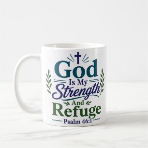 Caneca De Café Deus É Minha Força E Refúgio Citação De Encorajame