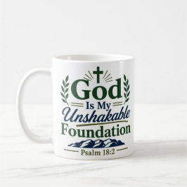 Caneca De Café Deus é Minha Fundação Inabalável Moderno Cristão