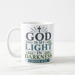 Caneca De Café Deus É Minha Luz Na Escuridão Arte De Fé Moderna
