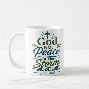 Caneca De Café Deus É Minha Paz Na Tempestade Citação de Oração d