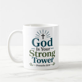 Caneca De Café Deus É Sua Torre Forte Encorajamento Bíblico