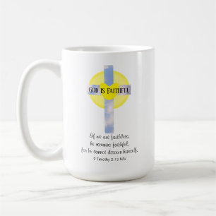 Caneca De Café Deus é uma Bíblia multiinspiradora fiel Verso