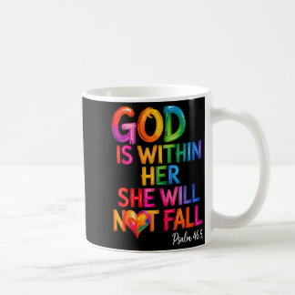 Caneca De Café Deus Está Dentro Dela Ela Não Cairá Salmo 46-5