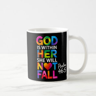 Caneca De Café Deus Está Dentro Dela Ela Não Cairá Salmo 46-5 _1