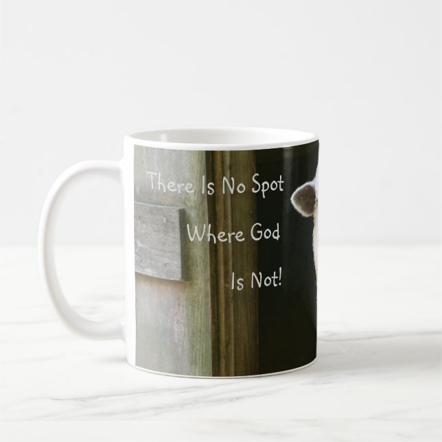 Caneca De Café Deus Está Em Todo Lugar Ovino (Esquerda)