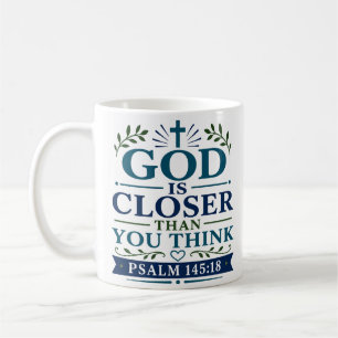 Caneca De Café Deus Está Mais Perto Do Que Você Pensa Fé Inspirad