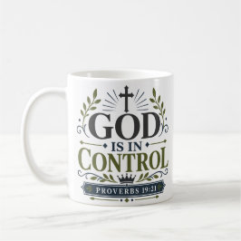 Caneca De Café Deus Está no Controle Citação Motivacional Religio