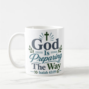 Caneca De Café Deus Está Preparando O Caminho Citação Da Verdade