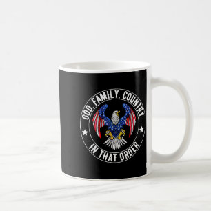 Caneca De Café Deus Família País Nessa Ordem Cristão Patriota